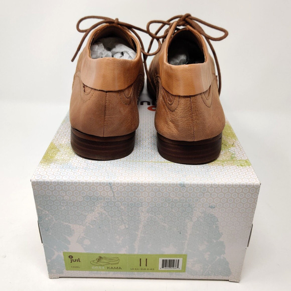 Juil 8634 Kama Womens Wingtip Oxford Shoes US 11 Camel Brown Soft Comfort NIB - Picture 6 of 16